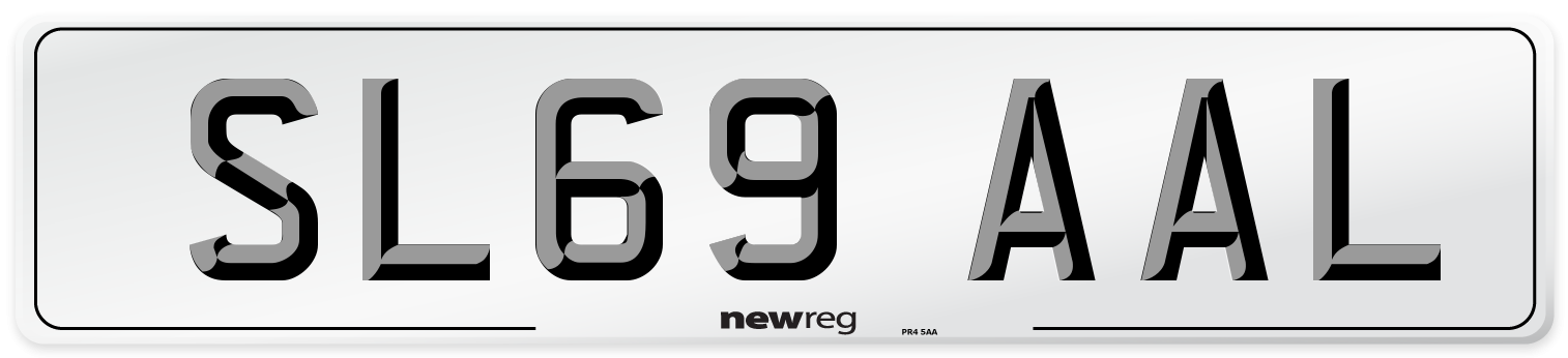 SL69 AAL Number Plate from New Reg